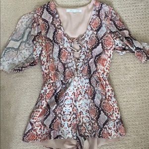 Lover and Friends patterned romper